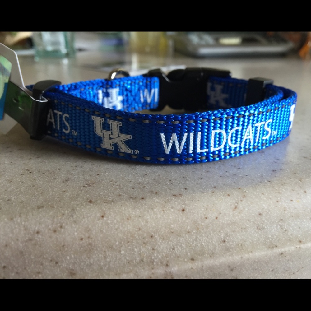 Kentucky Wildcats Adjustable Dog Collar EUC